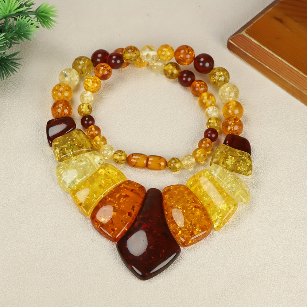 Bohemian Style Retro Gradual Change Tower Necklace
